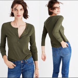 Madewell sound ribbed Henley tee